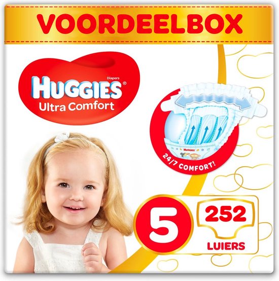 Huggies luiers - Maat 5 (11 tot 25 kg) - 252 stuks (6x42) - Voordeelverpakking