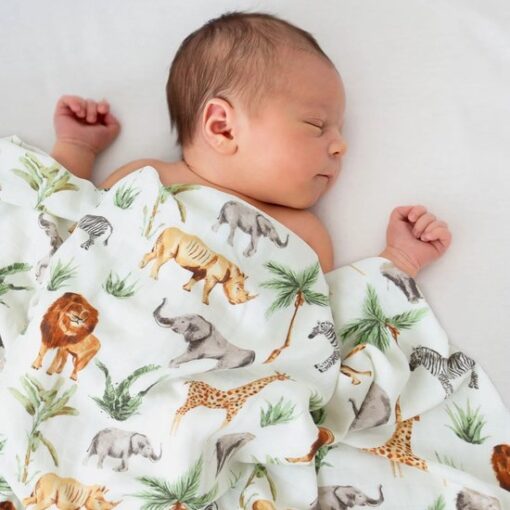 Hydrofiele Doeken - Hydrofiele Doek XL - Jungle - Hydrofiel - Safari - 120x120cm - Hydrofiel - Swaddle - Hydrofiele Luier -XL - Bamboe - Hydrofieldoek - Hydrofiele Doek Giraffe - Emmailloter - Kraamcadeau