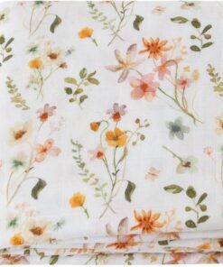 Hydrofiele Luier -XL - 120x120cm - Bamboe - Hydrofieldoek Flower - Hydrofieldoek Bloemen - Emmailloter - Kraamcadeau