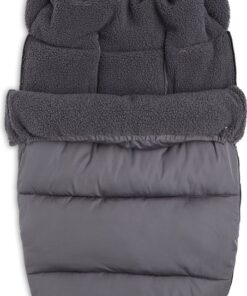 Jollein - Voetenzak voor Buggy & Wandelwagen (Grey) - Katoen - Footmuff Maxi Cosi, Kinderwagen of Autostoel - 52x110cm