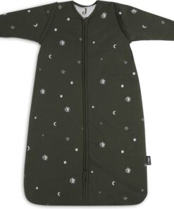 Jollein Baby Slaapzak Winter met afritsbare mouw - 110cm Stargaze - Leaf Green - Winterslaapzak