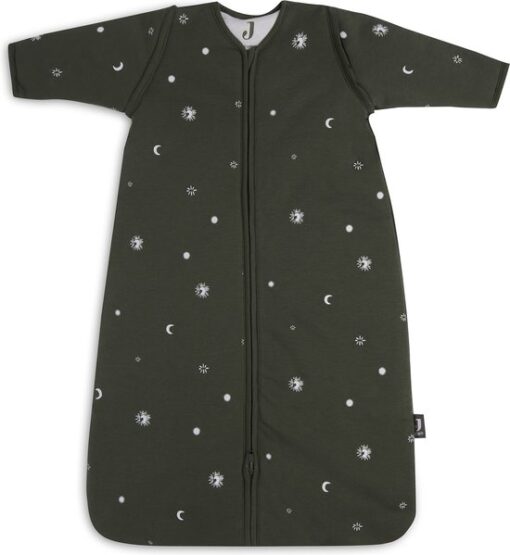 Jollein Baby Slaapzak Winter met afritsbare mouw - 110cm Stargaze - Leaf Green - Winterslaapzak