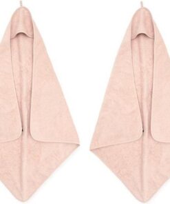 Jollein Badcape | omslagdoek badstof | 2 stuks| 75x75cm - Pale pink | roze