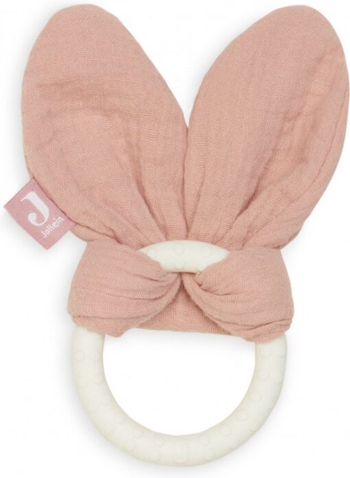 Jollein Bijtring Siliconen Bunny Ears - Rosewood