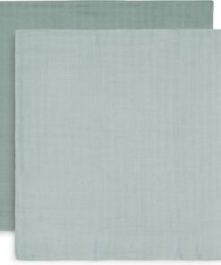 Jollein Hydrofiele Doek Large 115x115cm Bamboe Katoen - Ash Green - 2 Stuks