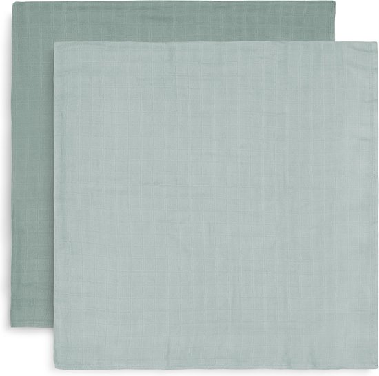 Jollein Hydrofiele Doek Large 115x115cm Bamboe Katoen - Ash Green - 2 Stuks