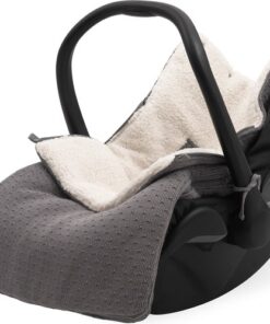 Jollein Voetenzak voor Autostoel & Kinderwagen - Bliss Knit - Storm Grey