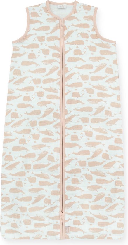 Jollein Zomerslaapzak Baby Hydrofiel 70cm Whales - Pale Pink