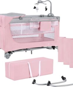 Kinderkraft Campingbed - Leody met accessoires - Roze