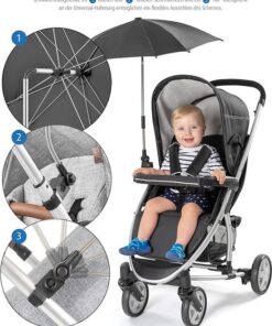 kinderwagen paraplu - Parasol voor kinderwagen, universeel bruikbaar,