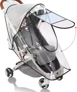 Kinderwagen, regenbescherming, kunststof windwagenafdekkingen voor baby's, winter, paraplu, kinderwagen, auto, peuteraccessoires, universeel, reisbenodigdheden voor kinderen