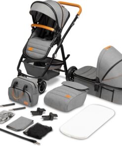 Lionelo Amber 2in1 - Kinderwagen - XXL SET - lichte alumimnium - tot 22kg