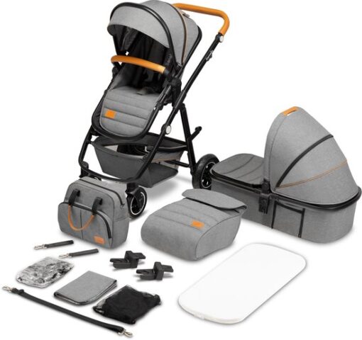 Lionelo Amber 2in1 - Kinderwagen - XXL SET - lichte alumimnium - tot 22kg