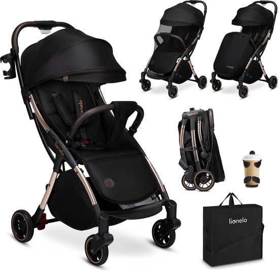 Lionelo Buggy Julie One - Kinderwagen Premium - Automatisch opvouwen - Wandelwagen tot 22 kg - Comfortabele zitje