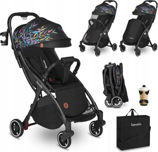 Lionelo Buggy Julie One - Kinderwagen Premium - Automatisch opvouwen - Wandelwagen tot 22 kg - Comfortabele zitje