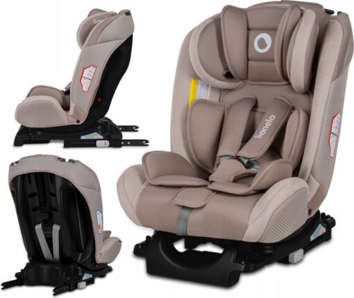 Lionelo Sander - Autostoel - ISOFIX 180° - Montage Voorwaarts of Achterwaarts- Extra zij-bescherming - tot 36kg