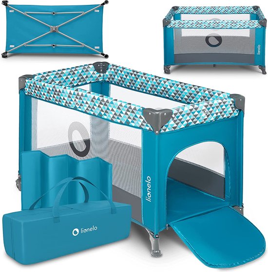 Lionelo Stefi - Meegroeibed - Campingbedje - 125x65cm - tot 15kg - Co-sleeper - Transporttas