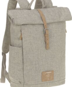 LÄSSIG Luiertas Rolltop Backpack rugzak incl verschoningsmatje choco mélange Limited Edition