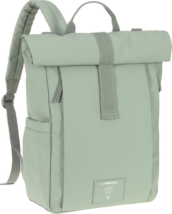 Lässig Verzorgingstas-Rugzak Green Label Rolltop Up Zilvergroen