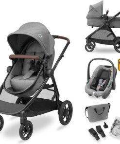 Maxi-Cosi Zelia S Trio 3-in-1 Kinderwagen - Inclusief autostoeltje en luiertas - Grey