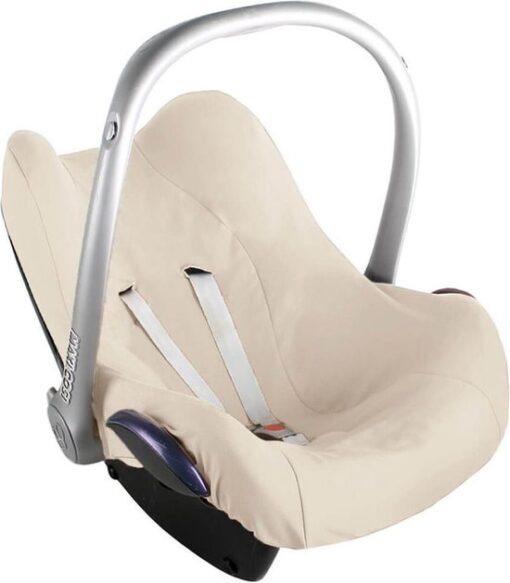 Maxi Cosi hoes Pebble Cabriofix Citi - Autostoelhoes Groep 0 - Zacht Katoen - Met Waterdichte Voering ter Bescherming van je Autostoel - Perfecte Pasvorm - Combineer met de Bijpassende Ukje Zonnekap Voetenzak en Gordelbeschermer - Ecru