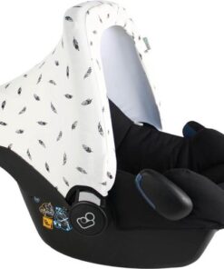 Maxi Cosi Zonnekap Cabriofix Pebble - UV 50+ - Wit Veertjes