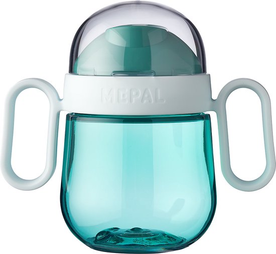 Mepal Mio antilekbeker 2.0 – 200 ml – Makkelijk vast te houden – Kinderservies – Deep Turquoise