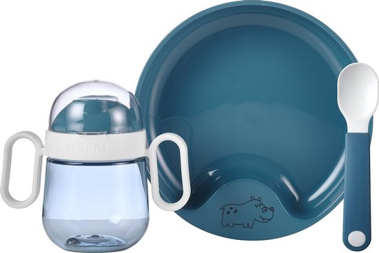 Mepal Mio babyservies set – 3-delig – Kraamcadeau – Kinderservies – Deep blue