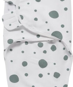 Meyco Baby Dots swaddlemeyco inbakerdoek - stone green - 0-3 maanden