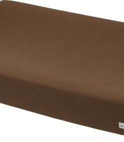 Meyco Baby Knit Basic aankleedkussenhoes - chocolate - 50x70cm