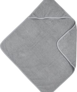 Meyco Baby Uni badcape - badstof - grey - 75x75cm