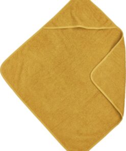 Meyco Baby Uni badcape - badstof - honey gold - 75x75cm