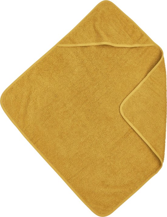 Meyco Baby Uni badcape - badstof - honey gold - 75x75cm