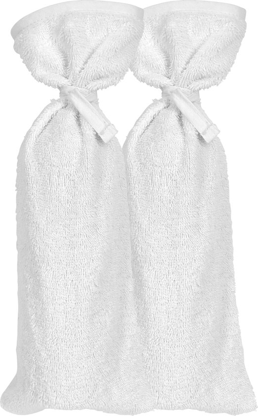 Meyco Baby Uni kruikenzak - 2-pack - badstof - white