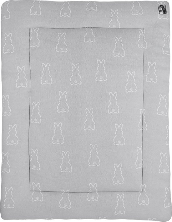 Meyco Baby X Mrs.Keizer Rabbit boxkleed - silver - 77x97cm