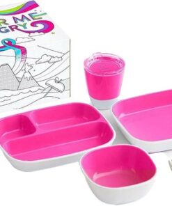 Munchkin color me hungry pink- 7 delige eetset