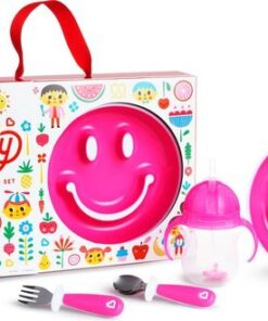 Munchkin Kraamcadeau/Kraampakket - Jongens/Meisjes - Be Happy Geschenkset - Gift Set - Roze