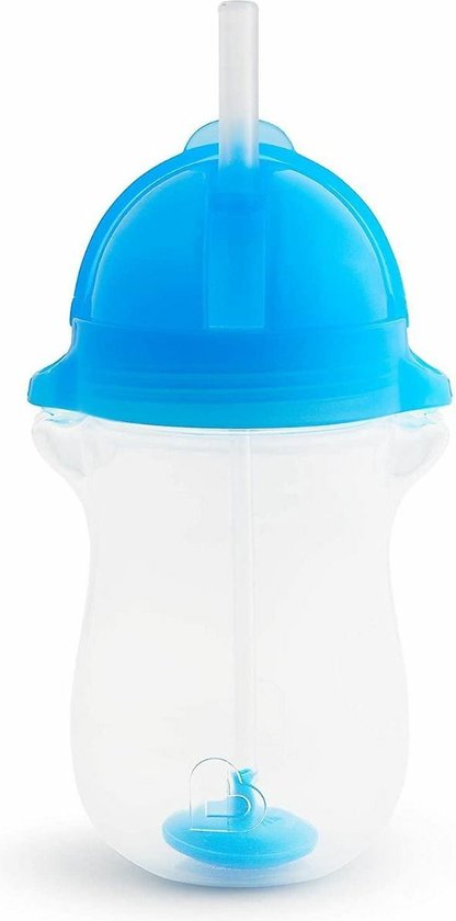 Munchkin Tip & Sip Antilek Rietjesbeker - Vaatwasserbestendig - Vanaf 12 maanden - 296ml - Blauw