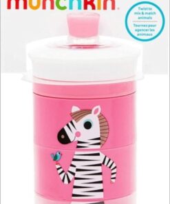 Munchkin Twisty Mix & Match - mok met snavel - 266 ml - roze - 180 g - Tijger - Olifant - Zebra