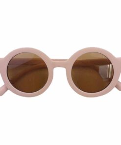 NIEUW - Kinderzonnebril - model 2024 - rond model - UV400 protectie - Pink - Roze - Bruine lens - 2 tot 6 jaar - Kinderen - Baby en Peuter - sunglasses - nieuwste kleuren 2024