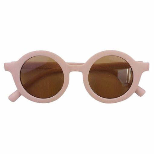 NIEUW - Kinderzonnebril - model 2024 - rond model - UV400 protectie - Pink - Roze - Bruine lens - 2 tot 6 jaar - Kinderen - Baby en Peuter - sunglasses - nieuwste kleuren 2024