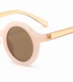 NIEUW - unieke Kinderzonnebril - model 2024 - rond model - UV400 protectie - Licht Roze - Bruine lens - 2 tot 6 jaar - Meisje - Kinderen - Baby en Peuter - sunglasses - nieuwste kleuren 2024