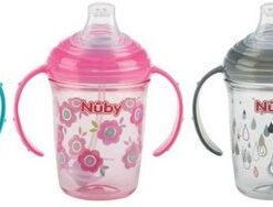 Nuby Antilekbeker Met Handvatten Tritan 240ml Roze 6m+