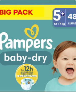 Pampers - Baby Dry - Maat 5+ - Big Pack - 48 stuks - 12/17 KG