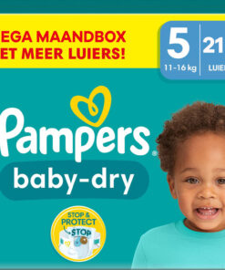 Pampers - Baby Dry - Maat 5 - Mega Maandbox - 216 stuks - 11/16 KG