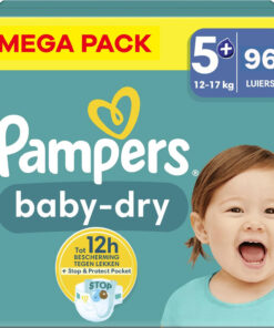 Pampers - Baby Dry - Maat 5+ - Mega Pack - 96 stuks - 12/17 KG