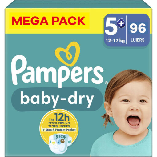 Pampers - Baby Dry - Maat 5+ - Mega Pack - 96 stuks - 12/17 KG