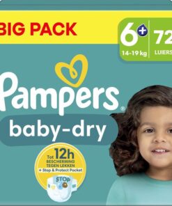 Pampers - Baby Dry - Maat 6+ - Big Pack - 72 luiers