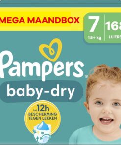 Pampers - Baby Dry - Maat 7 - Mega Maandbox - 168 stuks - 15+ KG