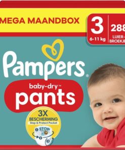 Pampers - Baby Dry Pants - Maat 3 - Mega Maandbox - 288 luierbroekjes